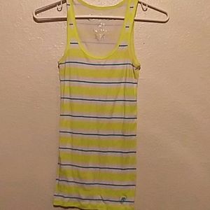 Aero yellow/blue striped tank sz S/P